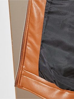 Blouson sans col en simili - Kiabi