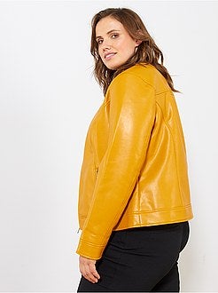 Blouson sans col en simili - Kiabi