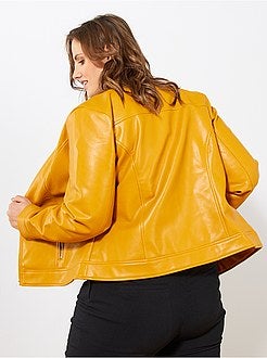 Blouson sans col en simili - Kiabi
