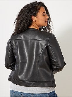 Blouson sans col en simili - Kiabi