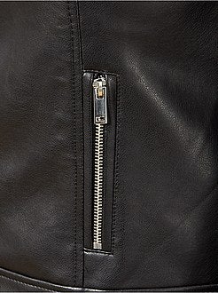 Blouson sans col en simili - Kiabi