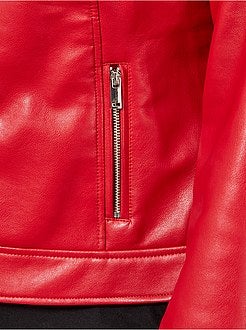 Blouson sans col en simili - Kiabi