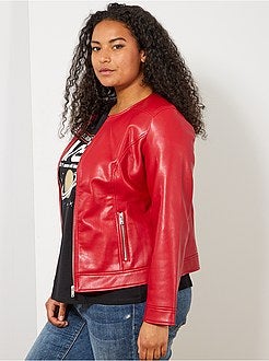 Blouson sans col en simili - Kiabi