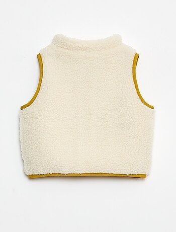 Blouson sans manches effet moutonné