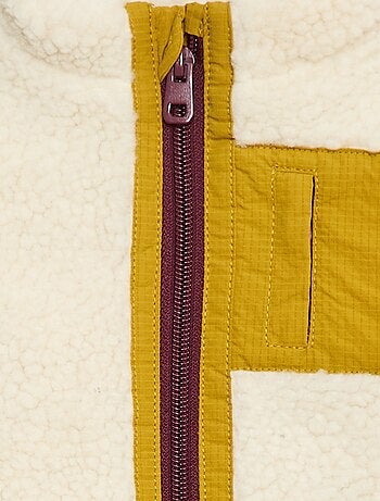 Blouson sans manches effet moutonné