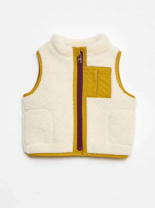 Blouson sans manches effet moutonné - Kiabi