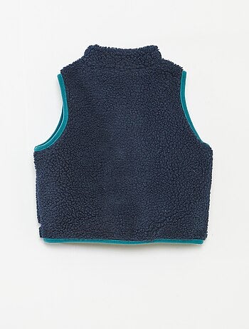 Blouson sans manches effet moutonné