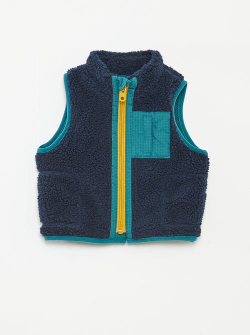 Blouson sans manches effet moutonné - Kiabi