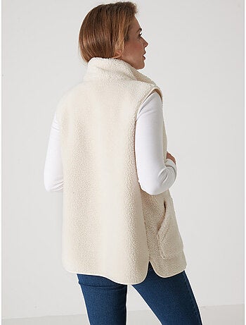 Blouson sans manches moutonnée détente