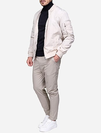 Blouson satin uni - Frilivin