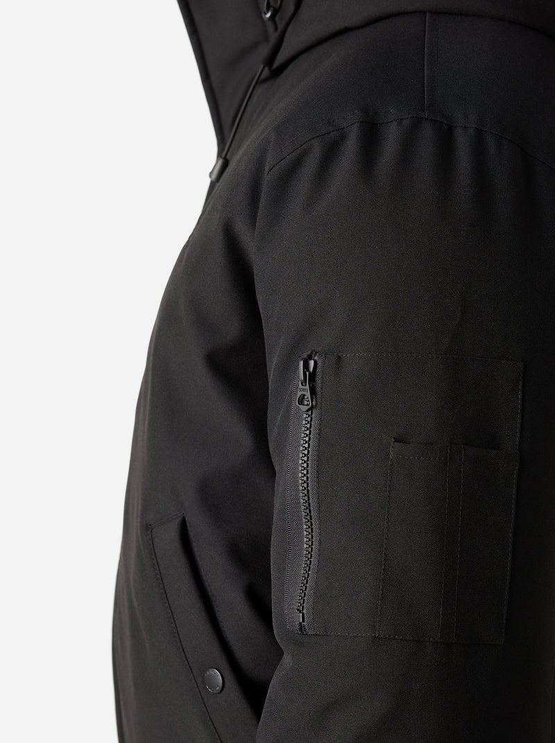 Blouson Schott à capuche Noir - Kiabi