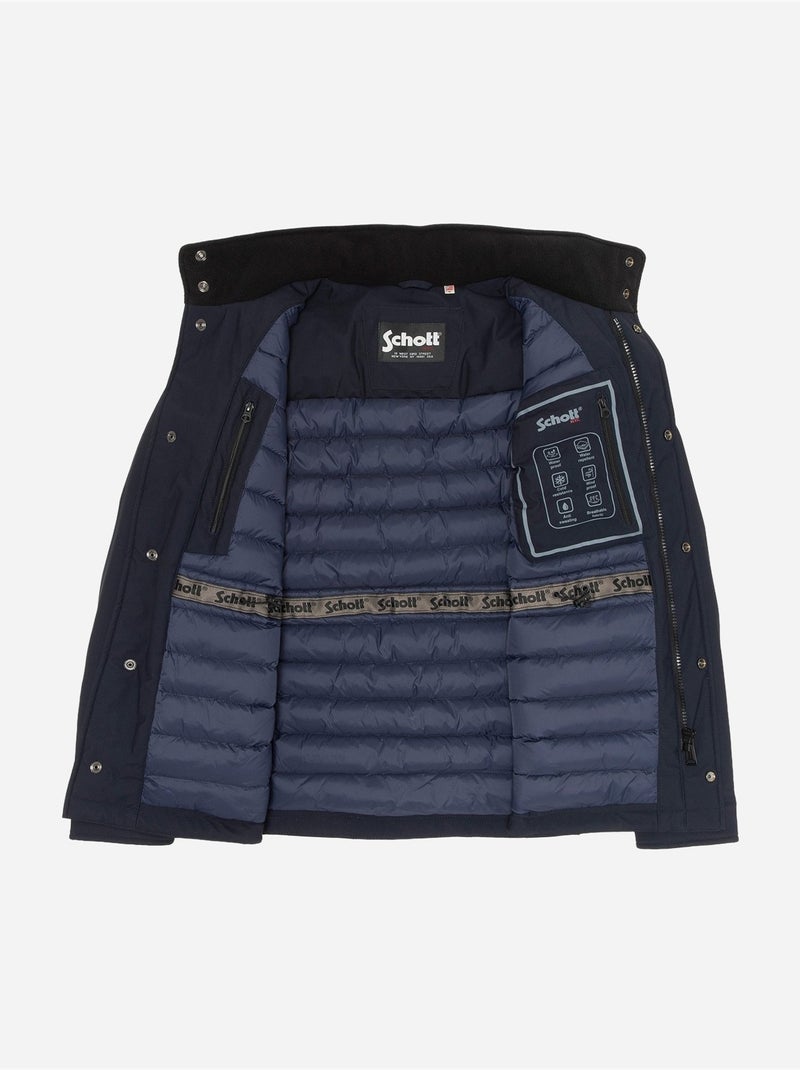 Blouson Schott à poches Bleu marine - Kiabi