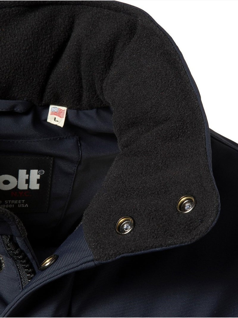 Blouson Schott à poches Bleu marine - Kiabi