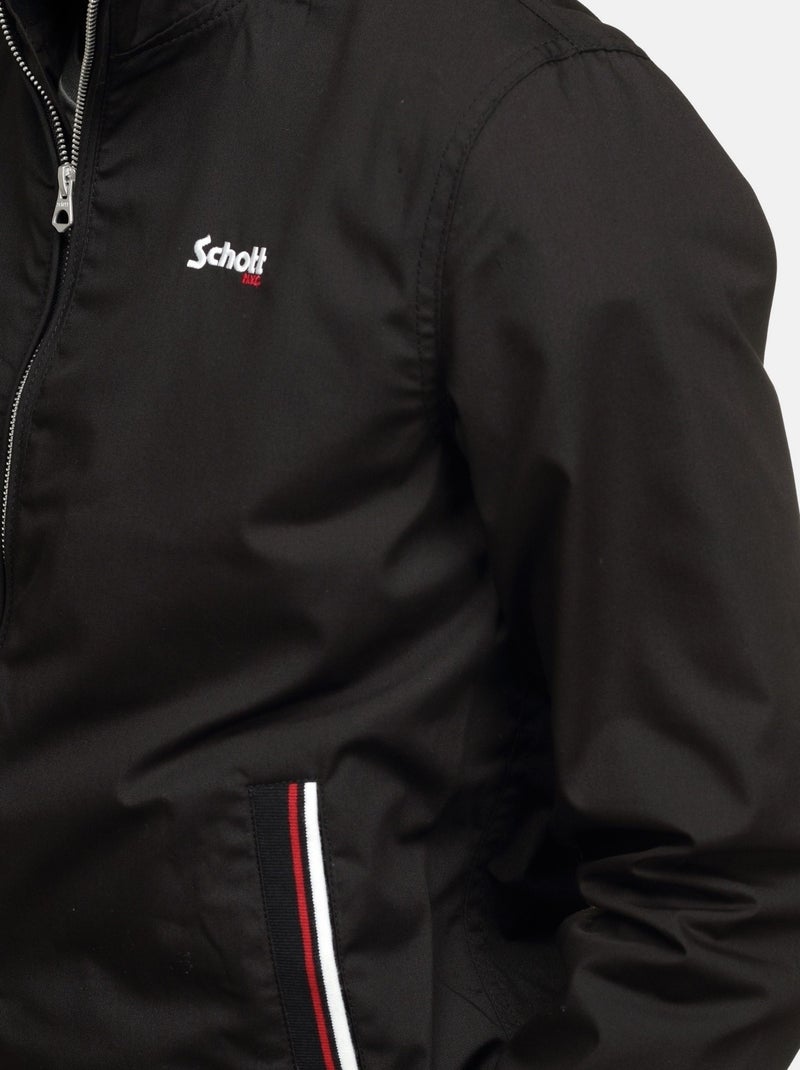 Blouson Schott col montant Noir - Kiabi