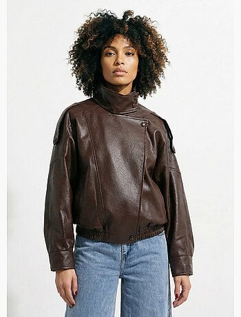 Blouson simili cuir inspiration vintage - AFIBEL