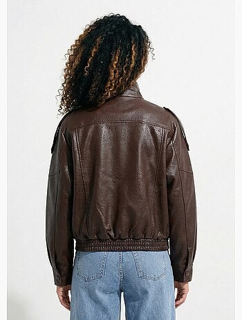 Blouson simili cuir inspiration vintage - AFIBEL