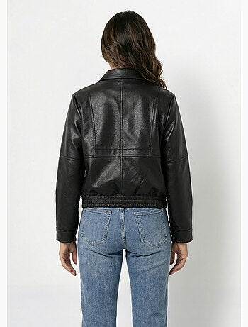 Blouson simili cuir, taille élastiquée - AFIBEL