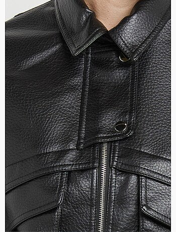 Blouson simili cuir, taille élastiquée - AFIBEL