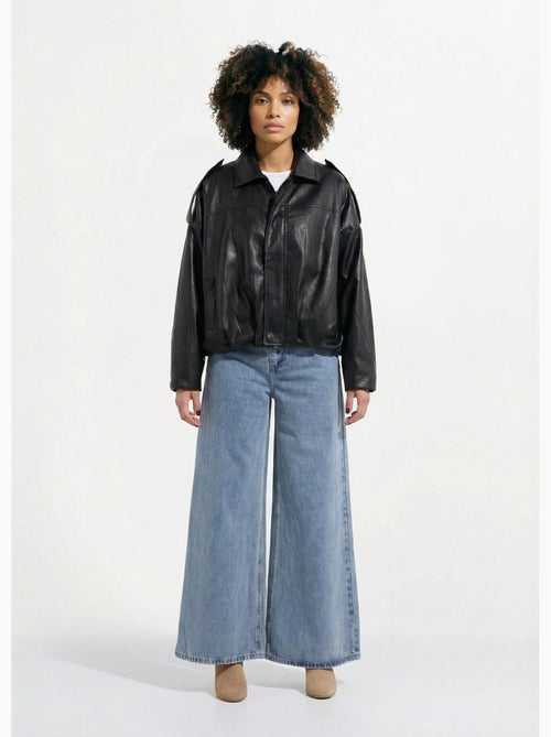 Blouson simili oversize taille resserrée - AFIBEL - Kiabi