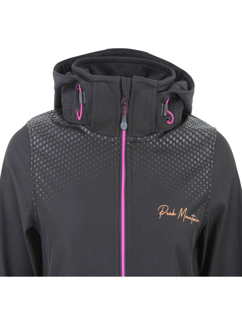 Blouson softshell   ABRA - PEAK MOUNTAIN Noir Noir - Kiabi