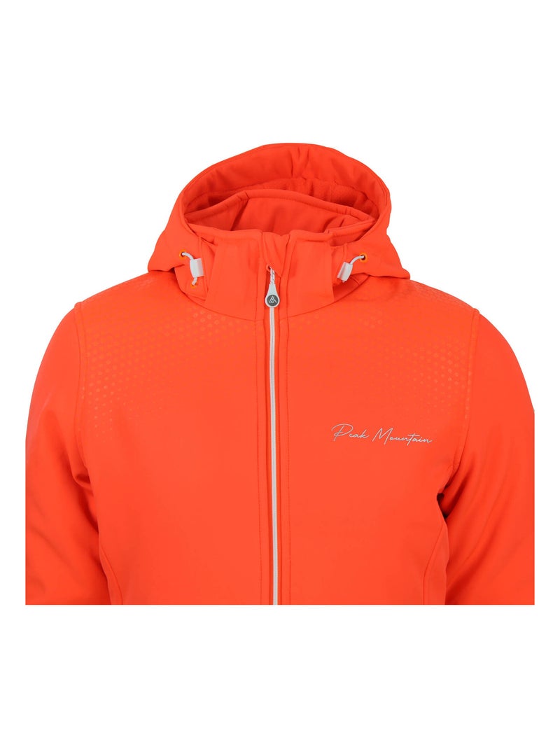 Blouson softshell ABRAPLUS - PEAK MOUNTAIN Corail - Kiabi