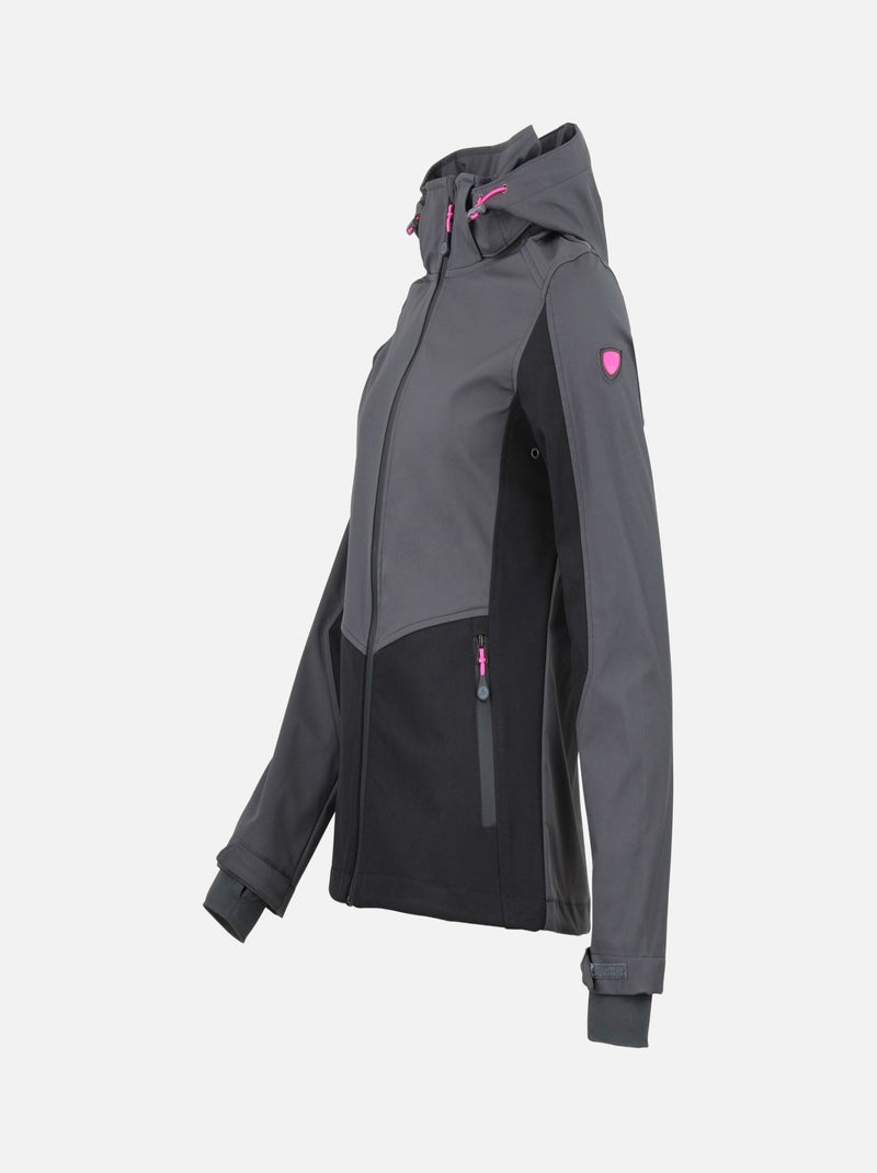 Blouson softshell   ACAFE - PEAK MOUNTAIN Gris - Kiabi