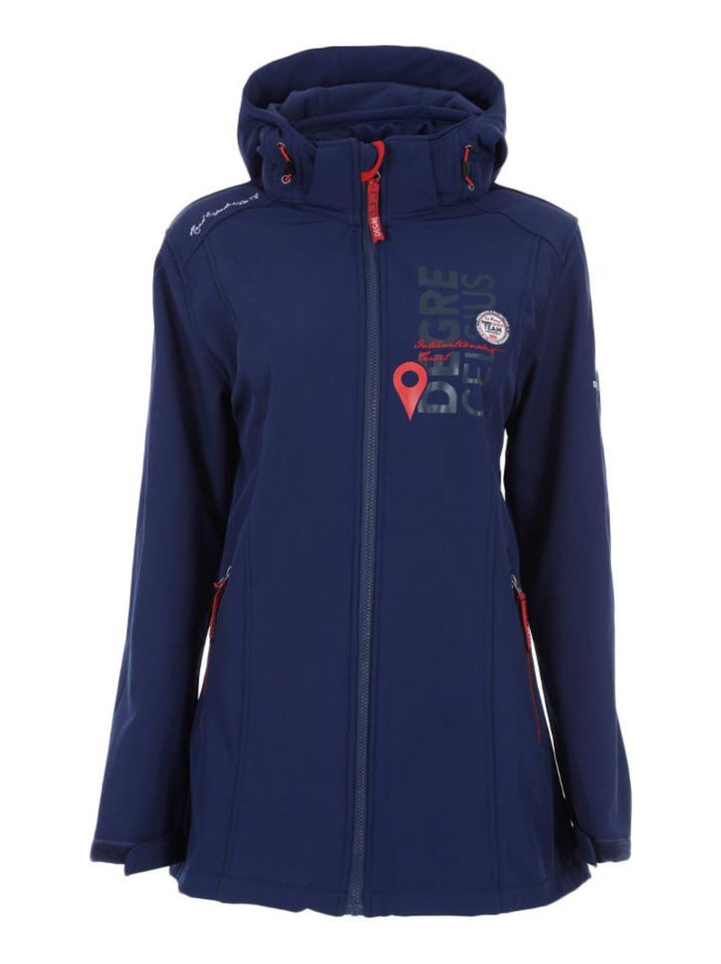 Blouson softshell   ACALMI - DEGRE CELSIUS Bleu marine - Kiabi