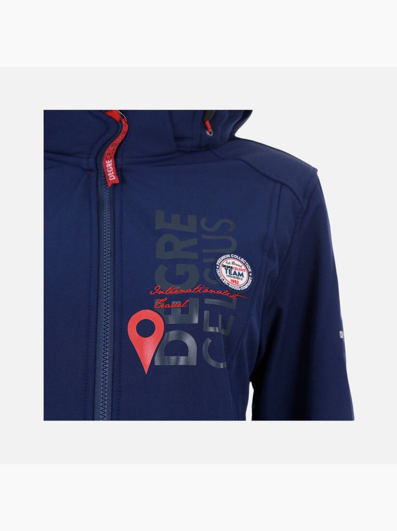 Blouson softshell   ACALMI - DEGRE CELSIUS Bleu marine - Kiabi