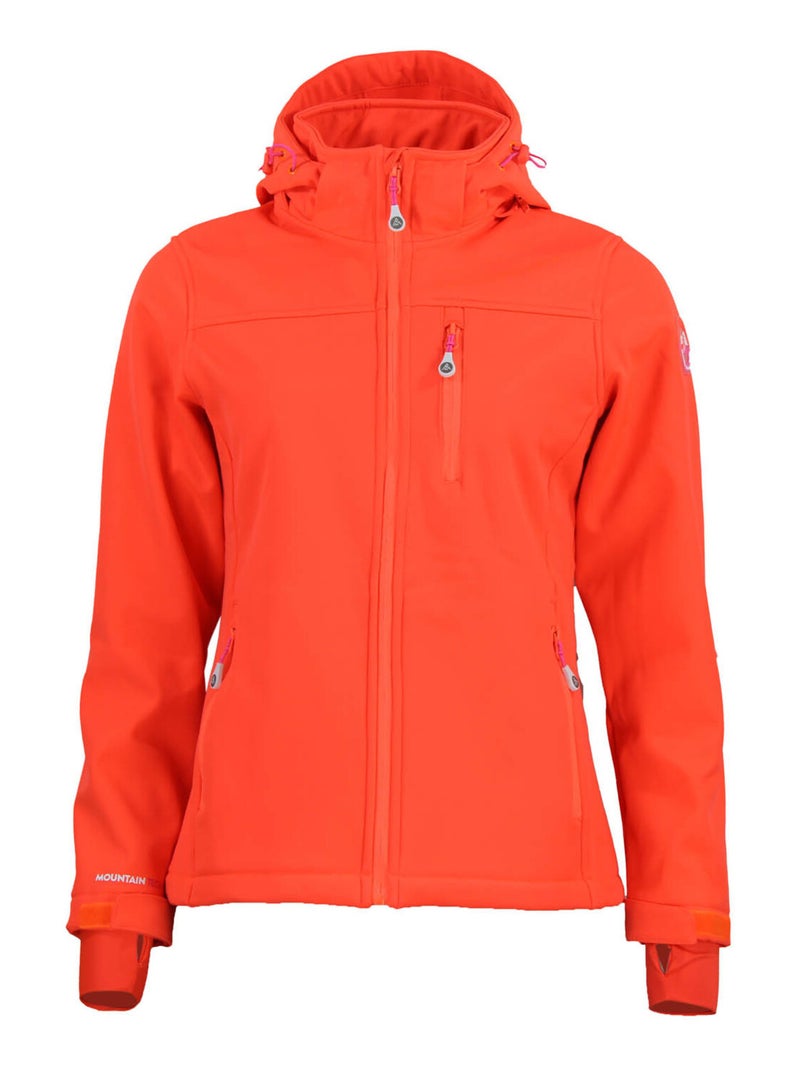 Blouson softshell ACLAUDE - PEAK MOUNTAIN Orange corail - Kiabi