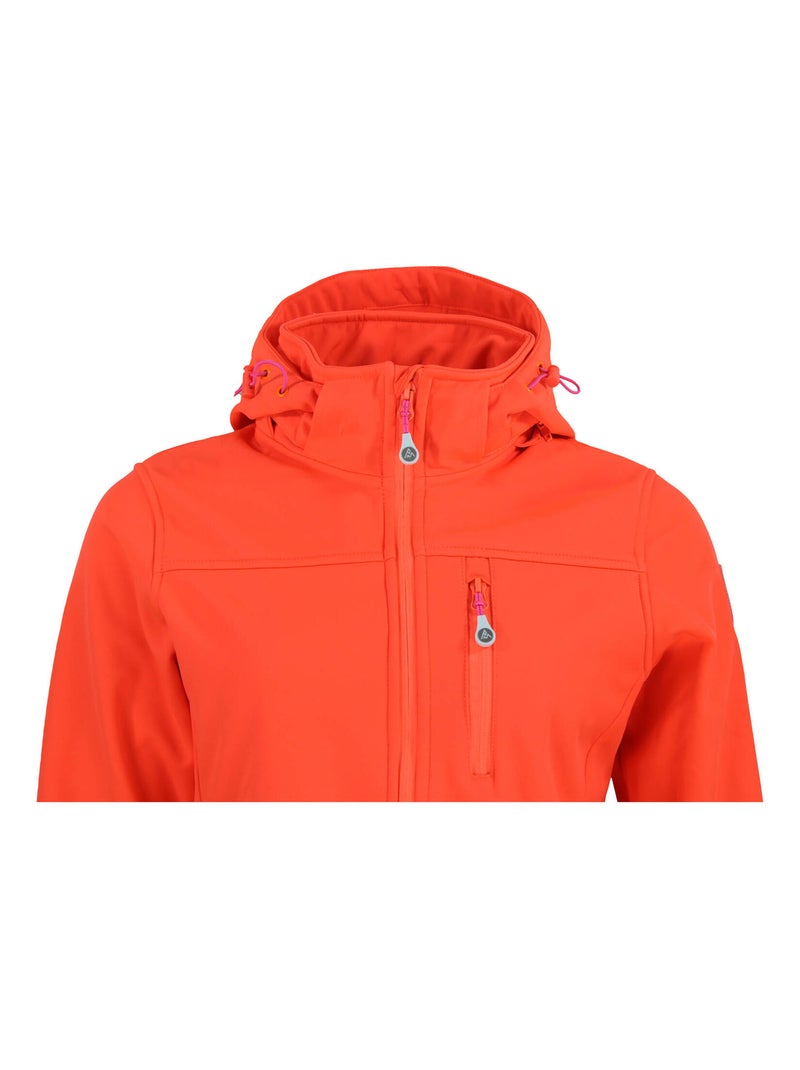 Blouson softshell ACLAUDE - PEAK MOUNTAIN Orange corail - Kiabi