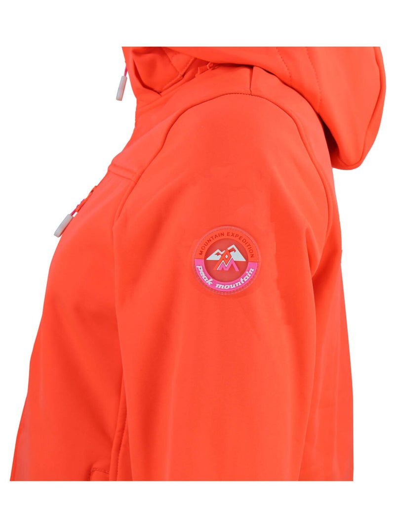 Blouson softshell ACLAUDE - PEAK MOUNTAIN Orange corail - Kiabi
