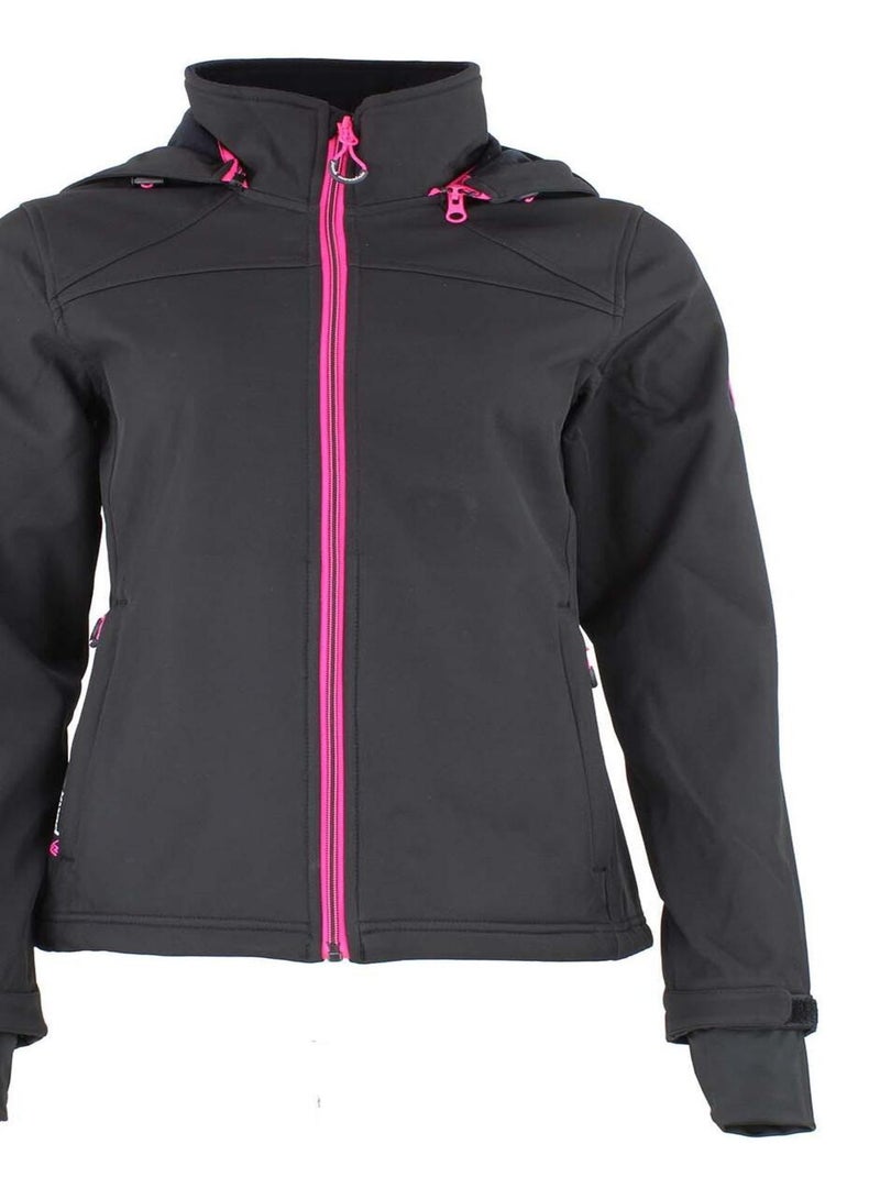 Blouson softshell   AFORTA - PEAK MOUNTAIN Noir Noir - Kiabi