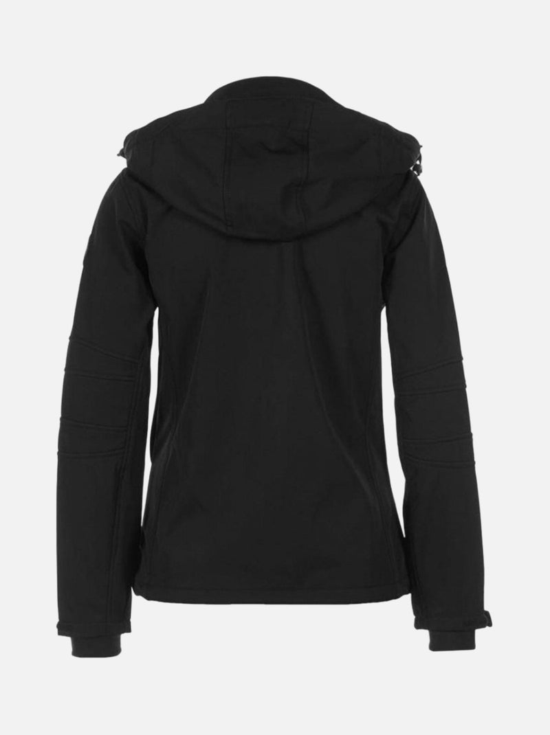 Blouson softshell   AMALEAK - PEAK MOUNTAIN Noir Orange - Kiabi