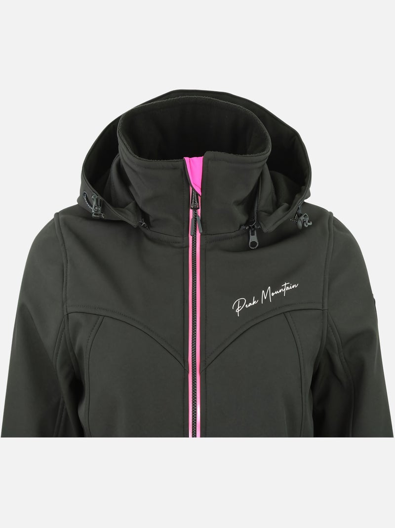 Blouson softshell   AMALEO - PEAK MOUNTAIN Noir - Kiabi