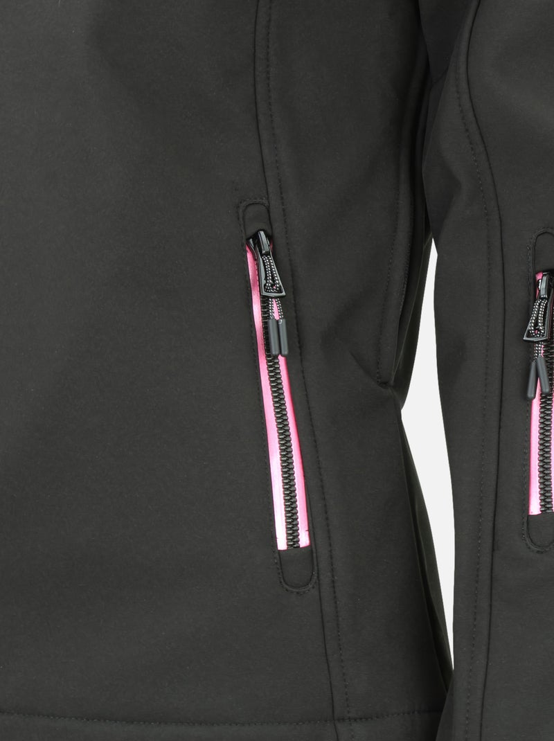 Blouson softshell   AMALEO - PEAK MOUNTAIN Noir - Kiabi