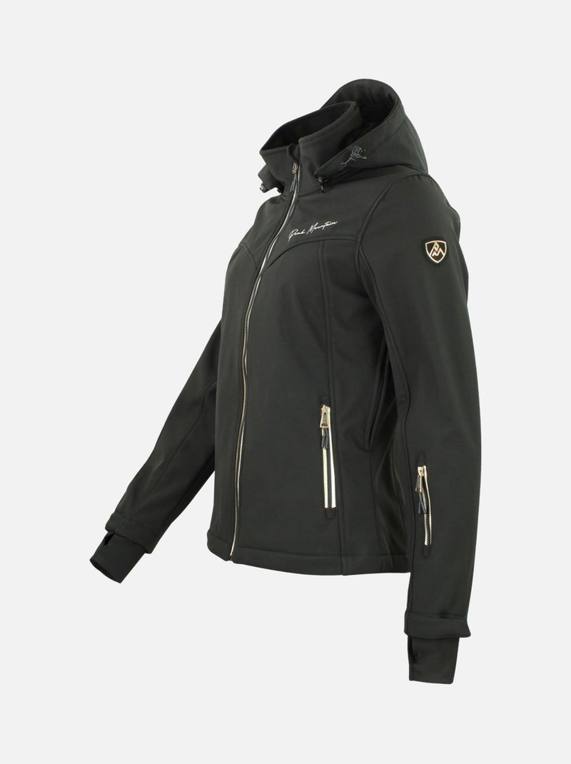 Blouson softshell   AMALEO - PEAK MOUNTAIN Noir Doré - Kiabi