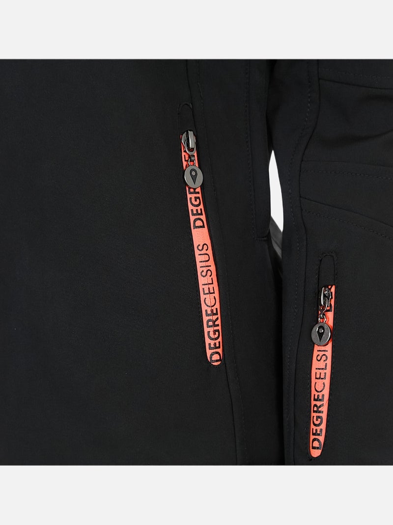 Blouson softshell   AMALON - DEGRE CELSIUS Noir - Kiabi