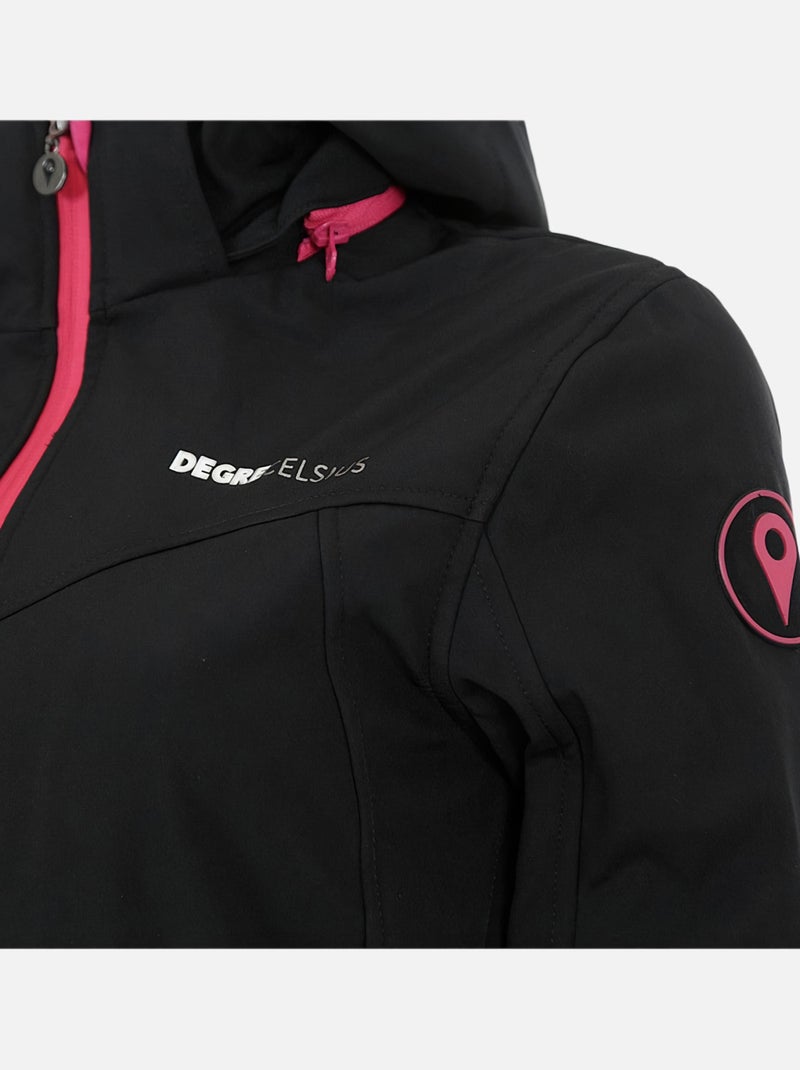 Blouson softshell   AMALON - DEGRE CELSIUS Noir - Kiabi