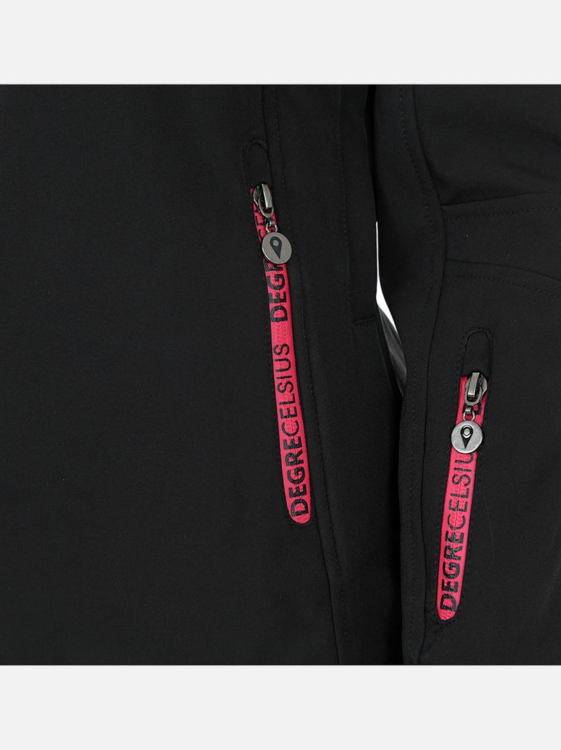 Blouson softshell   AMALON - DEGRE CELSIUS Noir - Kiabi