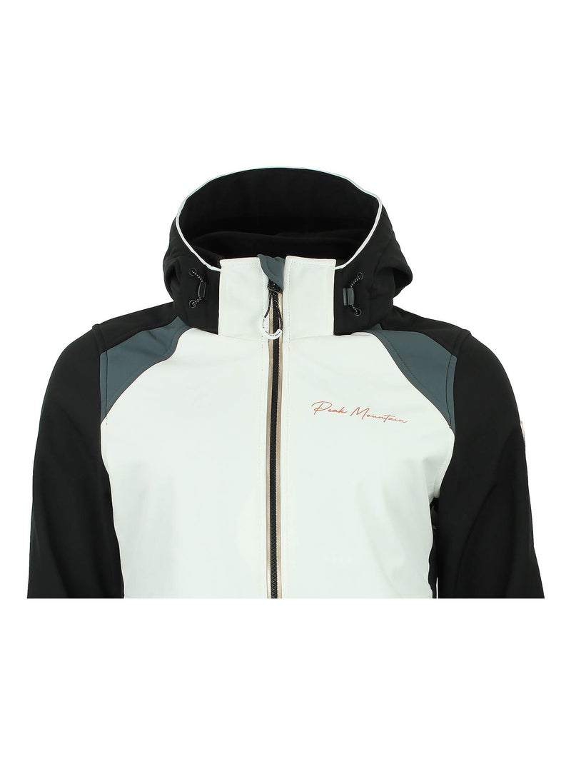 Blouson softshell   AMETIS - PEAK MOUNTAIN Noir Noir - Kiabi