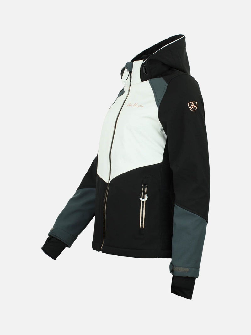 Blouson softshell   AMETIS - PEAK MOUNTAIN Noir Noir - Kiabi