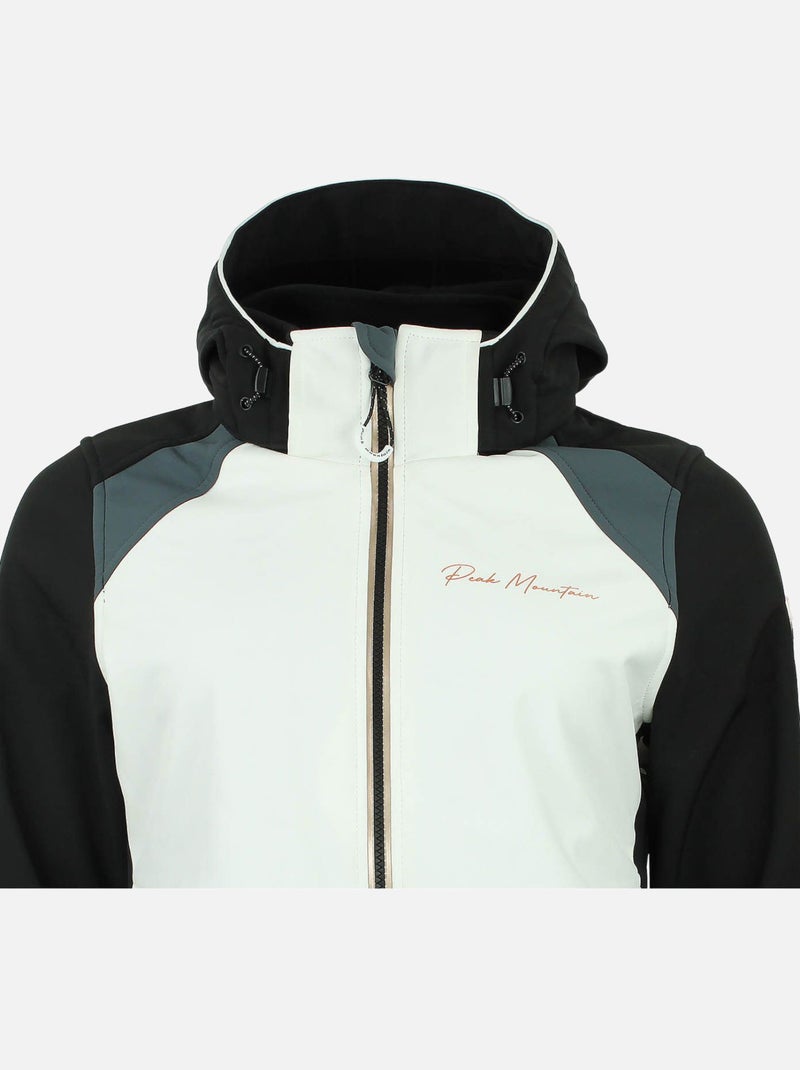 Blouson softshell   AMETIS - PEAK MOUNTAIN Noir Noir - Kiabi