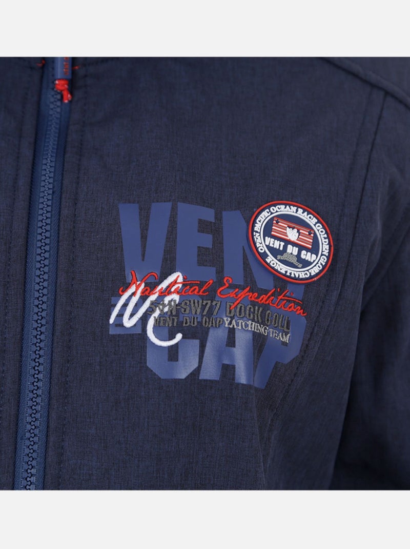 Blouson softshell   AMIRAL - VENT DU CAP Bleu marine - Kiabi