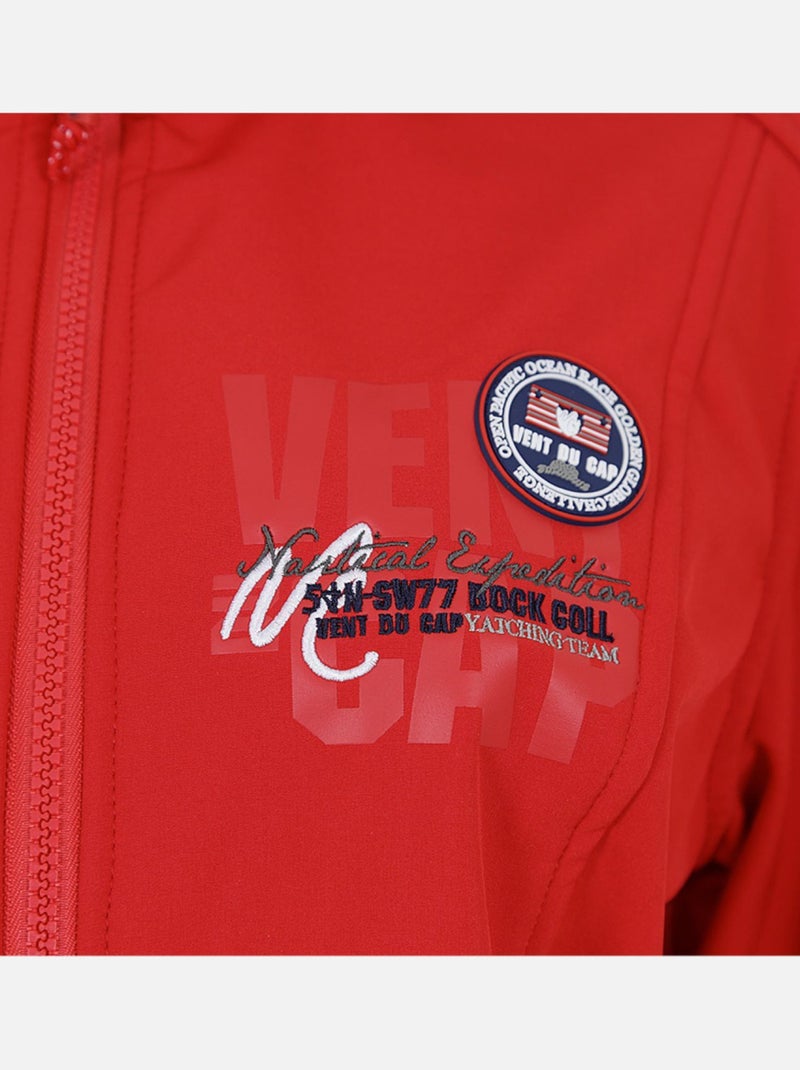 Blouson softshell   AMIRAL - VENT DU CAP Rouge - Kiabi