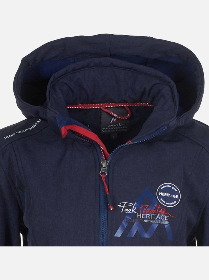 Blouson softshell   AMONT - PEAK MOUNTAIN Bleu marine - Kiabi