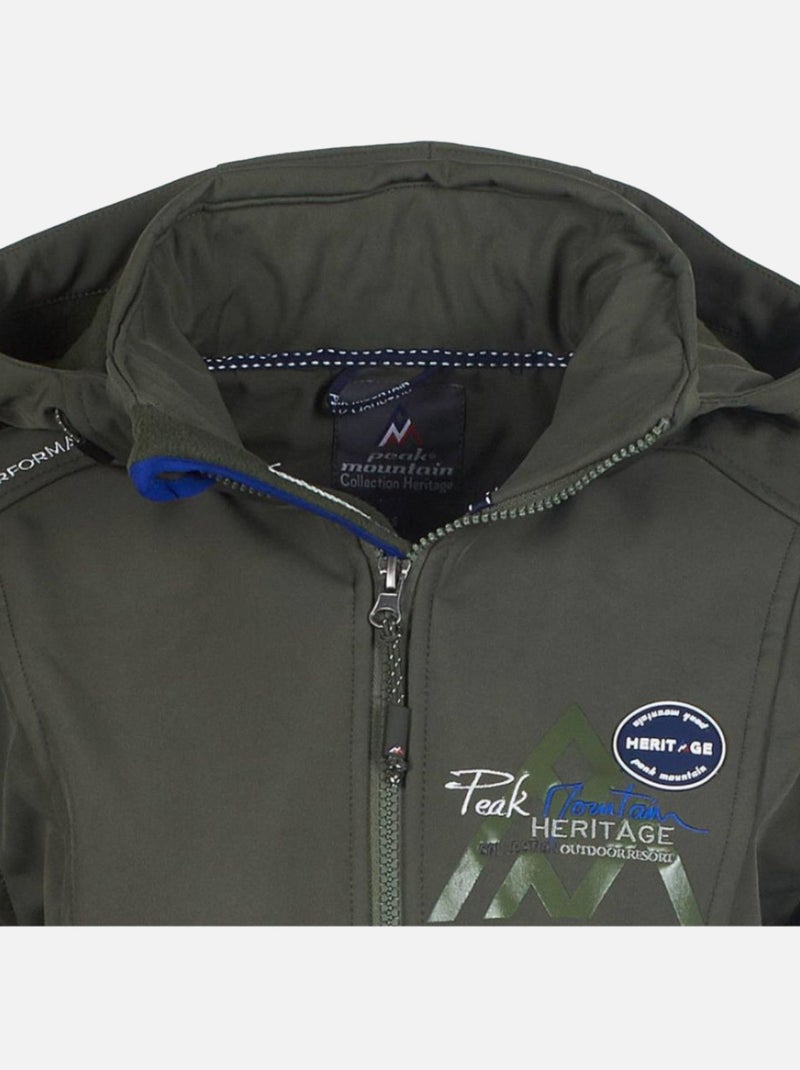 Blouson softshell   AMONT - PEAK MOUNTAIN Kaki - Kiabi