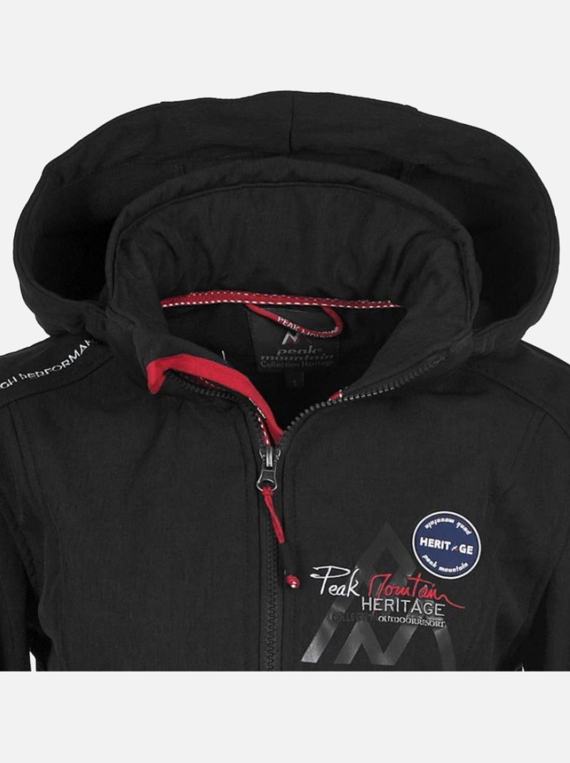 Blouson softshell   AMONT - PEAK MOUNTAIN Noir Noir - Kiabi