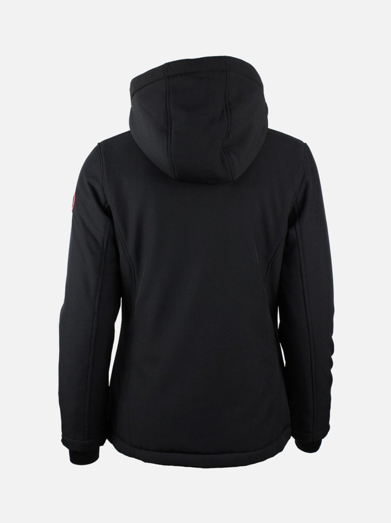 Blouson softshell   ANADI - PEAK MOUNTAIN Noir Noir - Kiabi