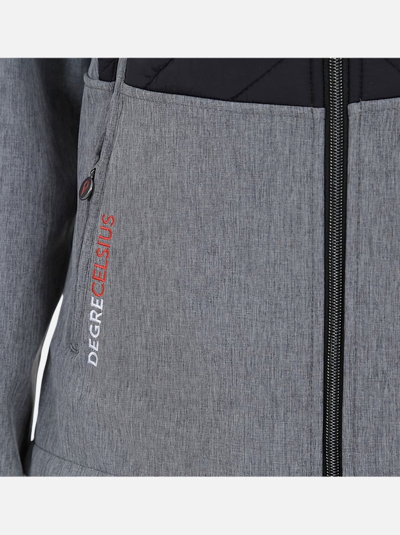 Blouson softshell   ANDER - DEGRE CELSIUS Gris - Kiabi