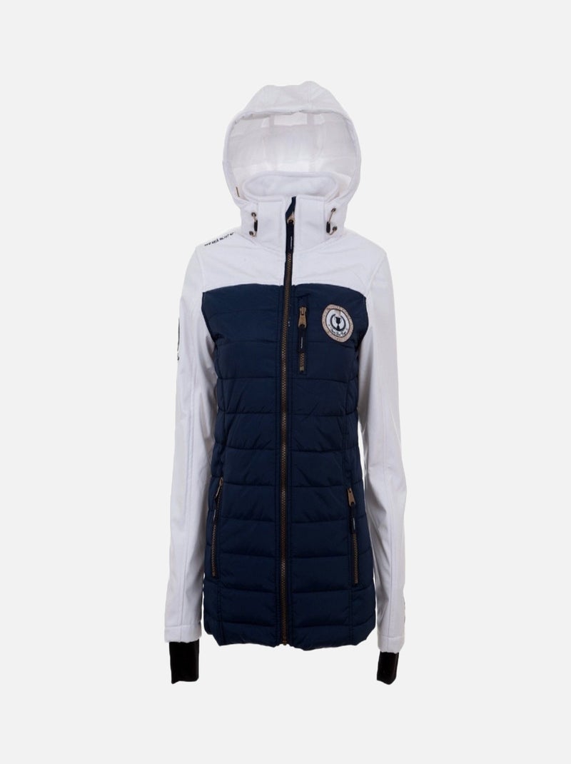 Blouson softshell   ANDREI - VENT DU CAP Noir Bleu marine Blanc - Kiabi